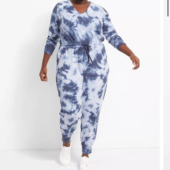 Lane Bryant Uniquely Hand Dyed LIVI Tie-Dye Jumpsuit - Picture 1 of 12